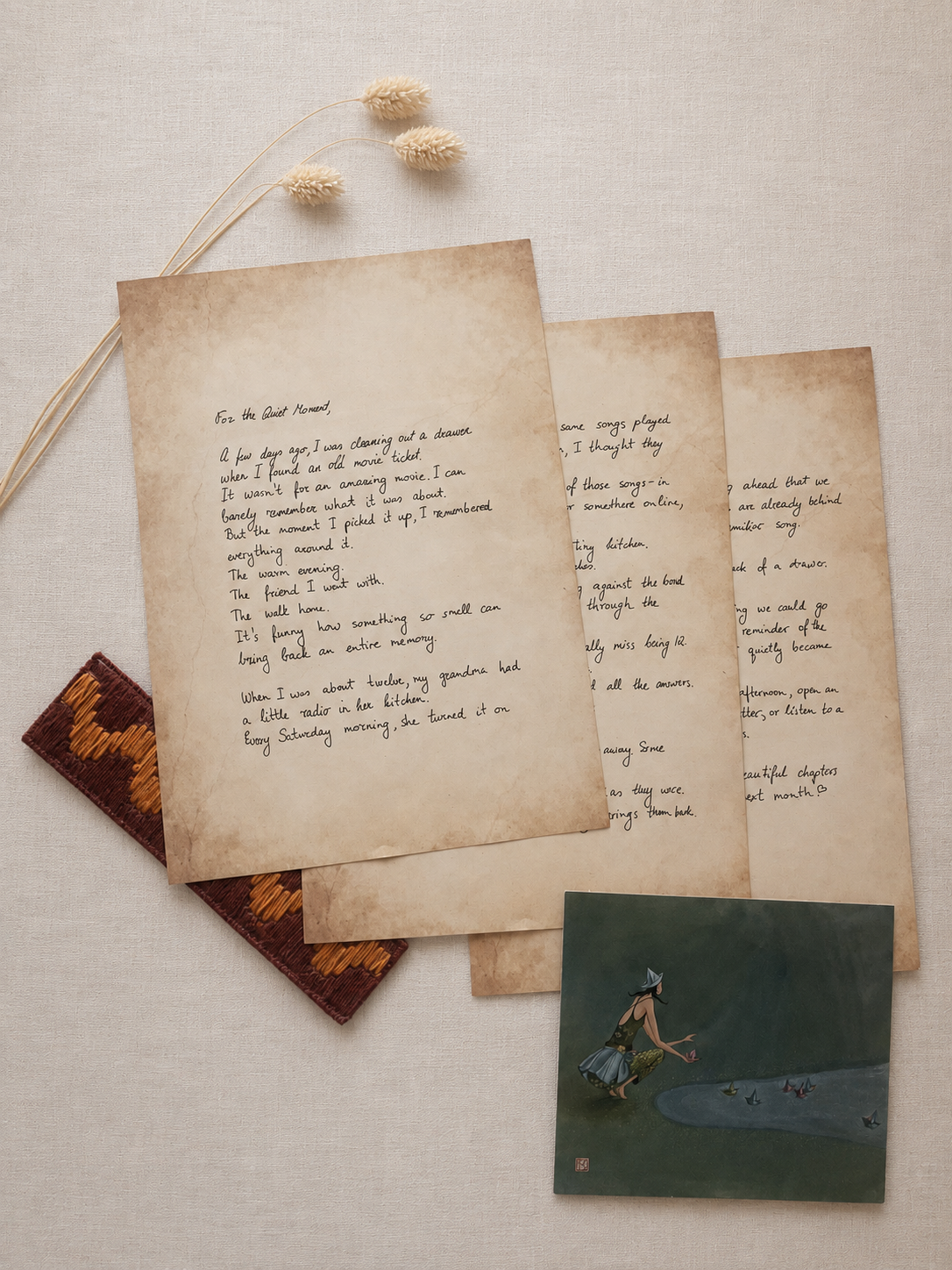 July's handwritten letter